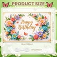 thumbnail image 2 of Wooden Cross Christian Banner Floral Decor Faith Display Colorful Butterflies Light Blue Background Religious Backdrop for Church Events Religious Gatherings Faith Sharing, 2 of 9