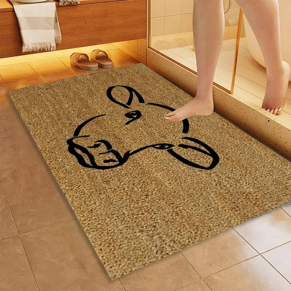 SPOORYYO Plush Carpet for Living Room & Bedroom - Absorbent, Non-Slip Floor Mat for Bathroom, Kitchen, Entryway | Indoor & Outdoor Use