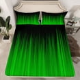 thumbnail image 2 of jejeloiu Neon Geometric Stripe Twin Sheet Sets,Green Lines Bedding For Adults 3pcs, 2 of 7