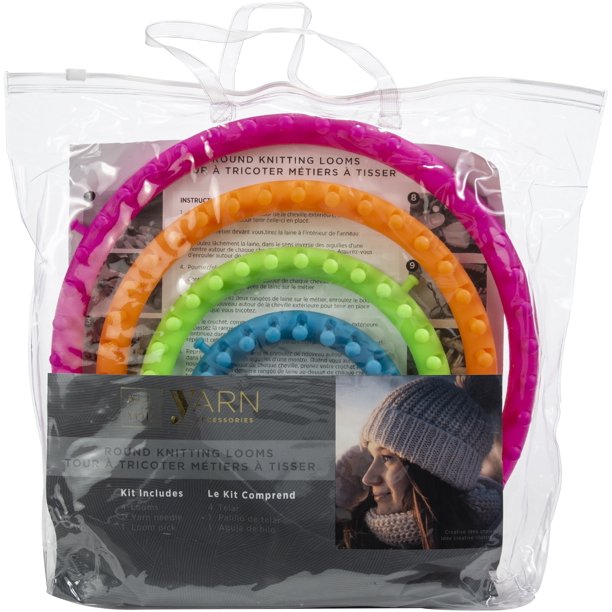 Darice Easy Knitting Loom Round 4pc Neon