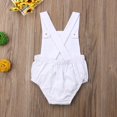 thumbnail image 3 of Infant Baby Cotton Romper Sleeveless Sling Solid Color Jumpsuit White 18-24 Months, 3 of 5