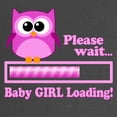 thumbnail image 2 of CafePress - Cute Owl Baby Girl Loading Maternity T Shirt - Maternity Dark T-Shirt, 2 of 3