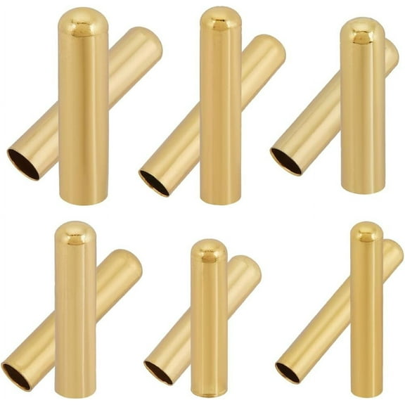 120Pcs 6 Sizes Shoelace Tips Metal Shoe Lace Tips Column Cords End Gold Aglet Repair Shoestring Head Replacements End Tip for DIY Shoes Repair Sneaker Clothes Beach Pants Sweatshirts DIY