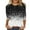 White, variant on Holloyiver Women's Fashion Printed T-shirt 3/4 Sleeves Blouse Round Neck Casual Tops White M