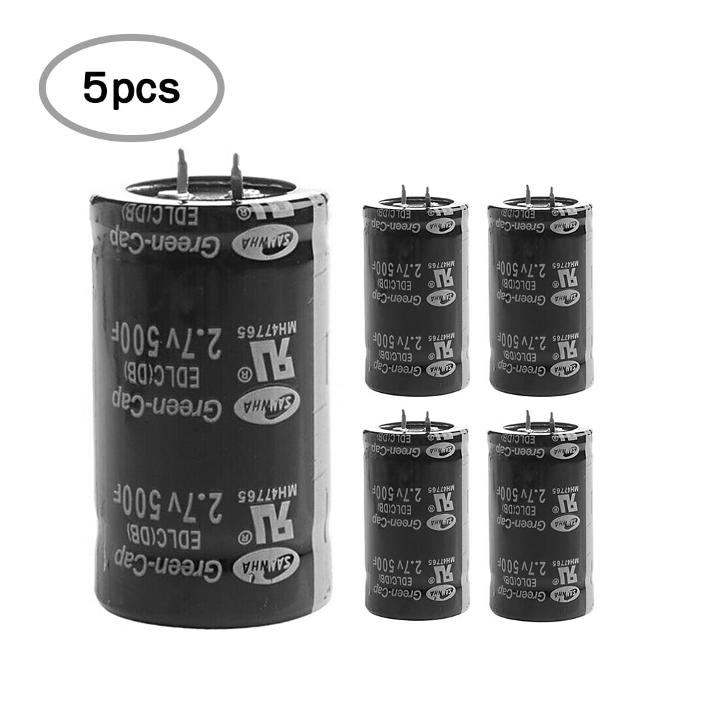 5pcs 2.7V 500F Capacitors Car Capacitor Farad Capacitor Super Farad Capacitor 35*60mm Walmart