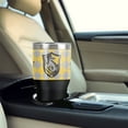 thumbnail image 4 of Harry Potter And The Deathly Hallows Part 2 Official Hufflepuff Argile Crest 30 oz Travel Tumbler, Stainless Steel, Vacuum Insulated with Leak Resistant Slide-Lock Lid, 4 of 7