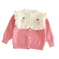 thumbnail image 2 of KYAIGUO Toddler Kids Knit Sweater Outwear for Girls,Baby Long Sleeve Spring Autumn Knit Button Cardigan Outwear Knit Top Little Girls Autumn Winter Clothes,Size 1-5 Years, 2 of 7