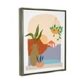 thumbnail image 4 of Stupell Industries Bold Hanging Potted Plants Windowsill Landscape Scene Graphic Art Luster Gray Floating Framed Canvas Print Wall Art, Design by June Erica Vess, 4 of 5
