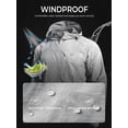 thumbnail image 5 of NORTHYARD Men's Rain Jacket with Hood lightweight Waterproof Raincoat Hiking Outdoor Camping Windbreaker With Zipper Pockets Lightgrey 2XL, 5 of 7