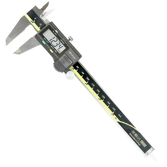 Mitutoyo AOS IP67 Digital Caliper - 6 Inch Stainless Steel, 500-196-30, High Accuracy Measuring Tool 0.0005”, with Large Easy-Read LCD