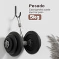 thumbnail image 3 of Set de 5 Ganchos para Toallas de Baño, Ganchos de Pared para Ropa Resistente para Baño, Cocina, Garaje, Hotel (Negro Mate), 3 of 4