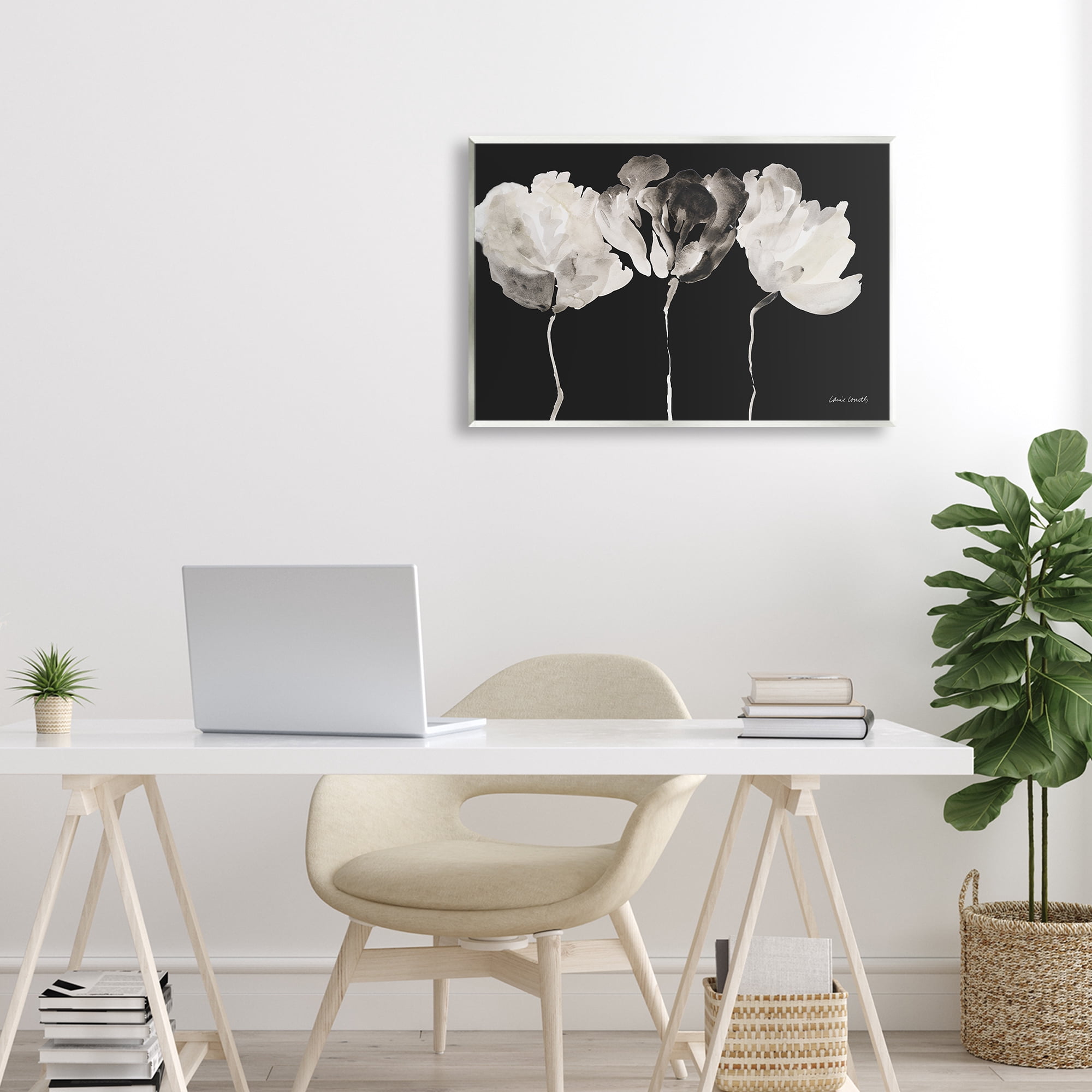 Stupell Industries Trio In Light On Black Wall Plaque Art, design by Lanie Loreth