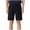 Black, variant on Men's Casual Shorts Solid Breathable Elastic Waist Side Pockets Soft Lightweight Fabric Relaxed Fit Summer Fashion Shorts Khaki L