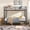Black, variant on Metal Bunk Bed Twin over Twin, Space-Saving Bed Frame with Sturdy Steel Construction, Safe Stairs, No Box Spring Needed, for Bedroom, Guest Room, Dorm, White