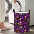thumbnail image 4 of Lsque Mardi Gra2 pattern Laundry Hamper Basket, Tall Woven Rope Hamper Basket for Clothes, Lightweight Storage Basket, Collapsible Waterproof-Small, 4 of 8