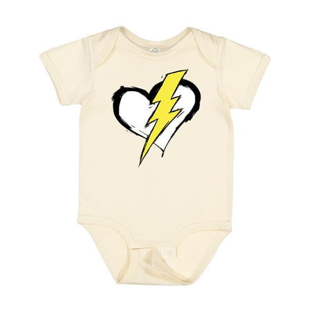 

Inktastic Lightning Bolt Heart Gift Baby Boy or Baby Girl Bodysuit