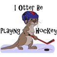 thumbnail image 3 of CafePress - I Otter Be Playing Hockey Women's Light Pajamas - Women's Short Sleeve Print T-Shirt and Pants Light Cotton Pajama Set, 3 of 7