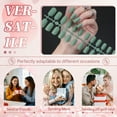 thumbnail image 4 of RAGUPEL 24Pcs Glue on Nails for Women,Green Short Fake Nails,Matte Finish Best Press on Nails,Cute Press on Nails for Daily Life,Style1, 4 of 7