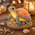 thumbnail image 3 of Sea Glass Sea Turtle DIY Kit With LED Lights 3D Tabletop Art Ornament for Coastal Home Decor, 3 of 6