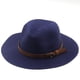 thumbnail image 4 of Sombrero de paja para mujer, para exteriores, playa, protección solar, sombrero de jazz, sombreros de paja para el sol para mujeres, hombres, sombrero de verano con cinturón de cuero, ala ancha,, 4 of 5