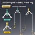thumbnail image 2 of 40 Pcs Anti-Separator High-elastic Splitter Double-hook Ready Fishing Connector Reduces Line Tangling Increases Catch Rate Suitable for Big Fish Long-term Use, 2 of 9