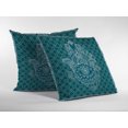 thumbnail image 6 of 16â€ Teal White Hamsa Boho Suede Throw Pillow, 6 of 6