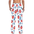 thumbnail image 4 of FORMRS Mens Pajama Pants with Pockets Soft Cotton Sleepwear Lounge Bottoms, Sizes S-2XL, Playful Strawberries, 4 of 7