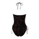 thumbnail image 4 of WILLBEST Trajes de Baño Mujer Con Falda de Moda de Verano de Las Mujeres de La Hoja de Arce Línea de Impresión Sexy Con Cordones Traje de Baño Dividido, 4 of 4