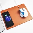 thumbnail image 3 of Mouse Pad Wireless Charging: Faux Leather Computer Mousepad Mouse Mat for Office, 3 of 10