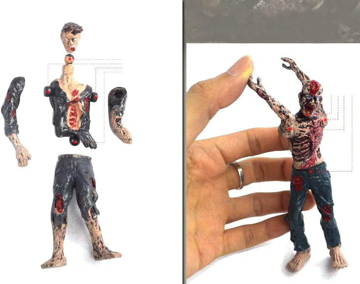 6 Zombie Action Figures With Movable Joins great hit to your