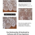 thumbnail image 6 of Lace Tablecloth 60×120 Inch for Rustic Boho Wedding Bridal Shower Party Decoration, Classy Rectangle Long Vintage Embroidered Reception Table Cloth Decor, 6 of 8