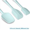 thumbnail image 6 of Silicone Spatula 3‑Piece Set Heat Resistant 600°F Non‑Stick Rubber Spatulas with Stainless Steel Core ALLWIN HOUSEWARE Large Spatula, Spoonula & Mini Spatula for Cooking & Baking, Macaron Navy, 6 of 6