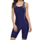 thumbnail image 1 of Traje de baño de una pieza para mujer Boyleg Racerback Athletic Training Traje de baño, Traje de baño de vacaciones, Azul oscuro, 1 of 7
