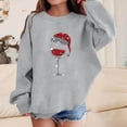 thumbnail image 2 of BFHHYA Girls Boys Christmas Sweatshirt Kids Wine Glass Print Crew Neck Sweatshirt Long Sleeve Casual Pullover for Holiday Photos (1-13Y), 2 of 3