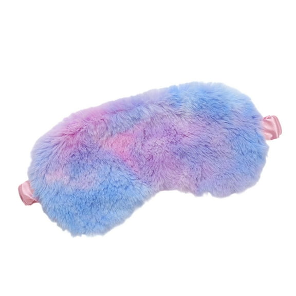 Cloud-Soft Plush Sleep Mask with Adjustable Strap Hygge Lifestyle Eye Cover Double-Layer Satin Lining Thermal Insulation Blindfold for Travel Meditation Women Men