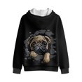 thumbnail image 7 of FUIALDOLG Girls Winter Jacket Pug Dog Print Hoodies Kids Full Zip Hoodie Boys Jacket Warm Cozy Outwear Coat with Pockets, Size S, 7 of 7
