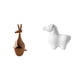 thumbnail image 1 of Estatua de animal, figura artesanal, escultura de madera, obra de arte de cerámica, estatua de caballo, decoración creativa de escritorio, diseño únic, 1 of 8