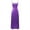 Purple, variant on Daznico Women's Slim Fit Backless Halter Gown - Long Dress with Waist Tie for Evening,Size XL