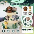 thumbnail image 3 of Set de decoración para tartas Zafena Safari Animal Jungle, 19 piezas, para fiestas, 3 of 6