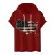 thumbnail image 1 of Blusa con capucha de manga corta para hombre, informal, con estampado, a la moda, con capucha, camiseta deportiva de manga corta, blusa de poliéster para hombre, 1 of 7