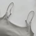 thumbnail image 6 of Womens Summer Camisole Sleeveless Adjustable Spaghetti Strap Pleated Tank Top Going out Cami Top Built-In Bra (Free Size, Gray), 6 of 8