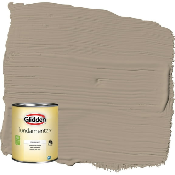 Glidden Fundamentals Diversion / Gray Eggshell Interior Paint, 1 Quart