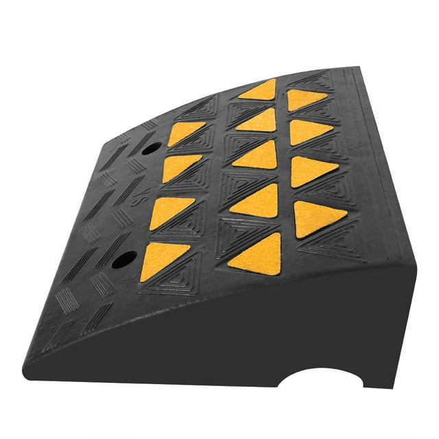Rubber Ramps, 2Pcs Heavy Duty Threshold Curb Ramp Portable Driveway Rubber Ramp For Loading Wheelchair Scooter Bike Driveway Doorway Vehicles