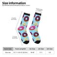 thumbnail image 2 of Honeii Donuts Print Adult Socks,Crew Socks,Casual Calf Socks,Daily Wear Socks for Men & Women, Perfect for Sports, Casual and Everyday Use, 2 of 6