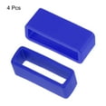 thumbnail image 3 of Uxcell Watch Band Strap Loops Silicone for 24mm Width Watch Band, Blue 4 Pack, 3 of 5