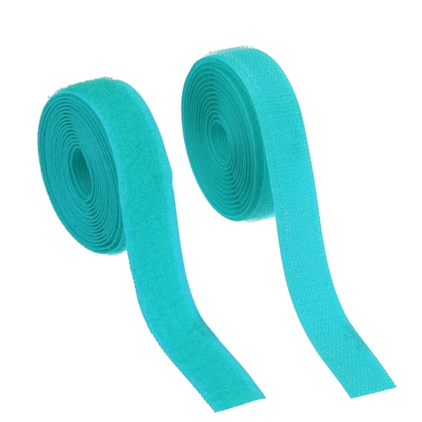 Cinta de gancho y bucle Uxcell para coser, 2 piezas de tiras de sujeción de nylon no adhesivas de 2 yardas en verde claro