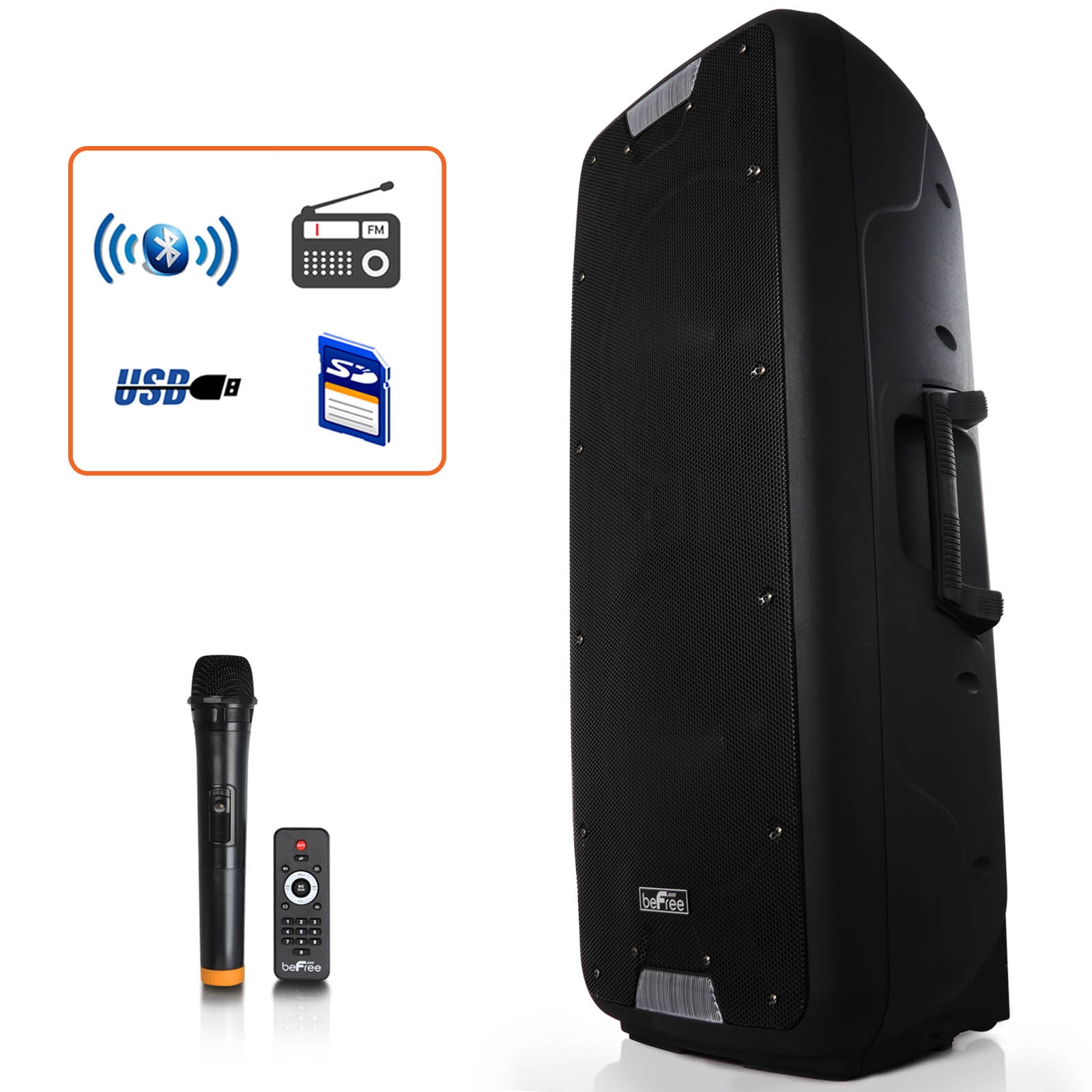 befree sound 12 inch woofer portable bluetooth