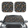 thumbnail image 2 of Rateoe Mushrooms Pattern 2 Piece Car Windshield Sun Shade Foldable | Front Windshield Shade for Sun, Heat and UV Rays | Sunshade for Car Front Window-Small, 2 of 6