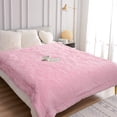 thumbnail image 2 of TWINNIS Super Soft Shaggy Long Faux Blanket, Washable Warm Throw Blanket for Couch Sofa Chair,60"x80",Pink, 2 of 7