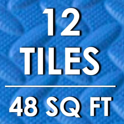 Blue - 1/2 Inch - 48 Sq Ft - 12 Tiles